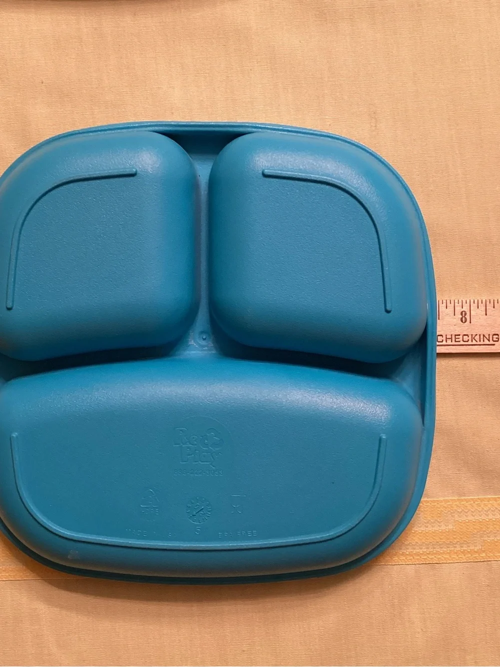 RePlay Set of 2 Yellow and Blue Child’s 3 Compartment Feeding Dishes